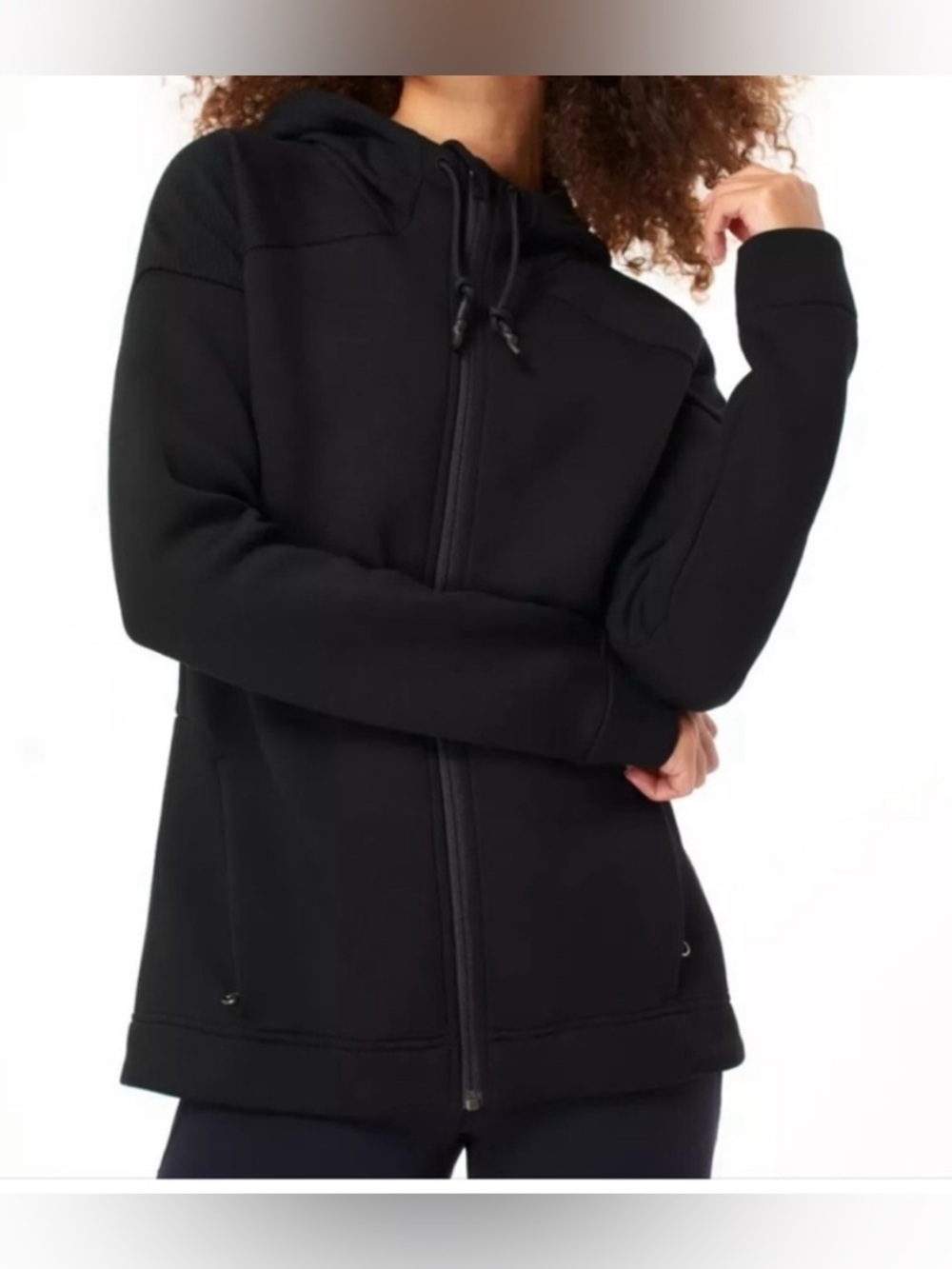 Sweaty Betty Black Zip-Up Hoodie